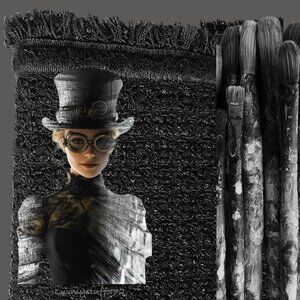 Cute Talbots Black Textured Pencil Skirt with FUN Furry Hem!!!